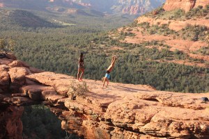 Let’s just say my wish to be pictured doing handstands and cartwheels along a thin strip of land with a steep drop to the bottom was immediately quashed by my hiking buddies.