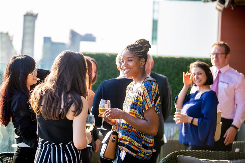 UCL Alum event - smiling