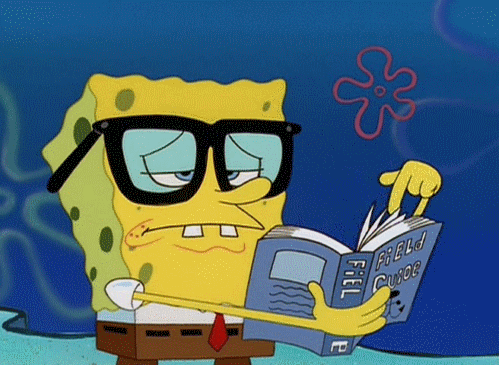 giphy spongebob reading
